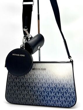Michael Kors Jet Set LogoCrossbody Bag w Case for Apple AirPods Pro Black Multi